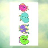 Kleurrijke hamsterpeuken raamsticker (Vel 3)