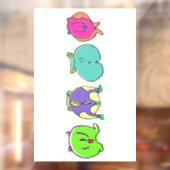 Kleurrijke hamsterpeuken raamsticker (Vel 2)