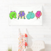 Kleurrijke hamsterpeuken spandoek (Insitu)