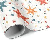 Kleurrijke Hand Draw Snowflakes Cadeaupapier (Rol Hoek)