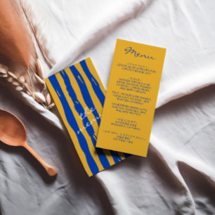 Kleurrijke Hand Geschreven Italiaanse Pinstripes B Menu