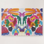 Kleurrijke Hand getrokken Floral & Planten Legpuzzel (Horizontaal)