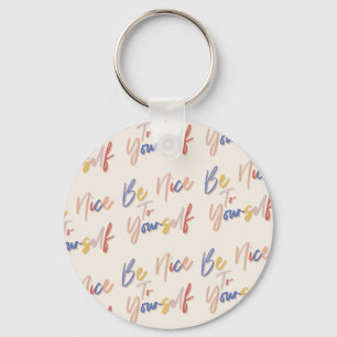 Kleurrijke Hand getrokken Motivatie Patroon Sleutelhanger