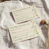 Kleurrijke Hand getrokken Wildflower Pastel Weddin RSVP Kaartje