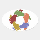 Kleurrijke Hand Sticker (Voorkant)