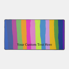 Kleurrijke hand tekenen strepen aangepaste tekst bureaumat