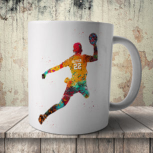 Kleurrijke Handbalspeler Koffiemok