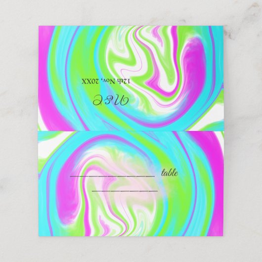 Kleurrijke handbeschilderde acrylvloeistof voor br (Buitenkant ongevouwen)