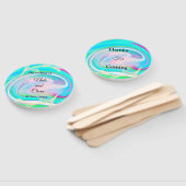 Kleurrijke handbeschilderde acrylvloeistof voor br handwaaier (Niet-gemonteerd)