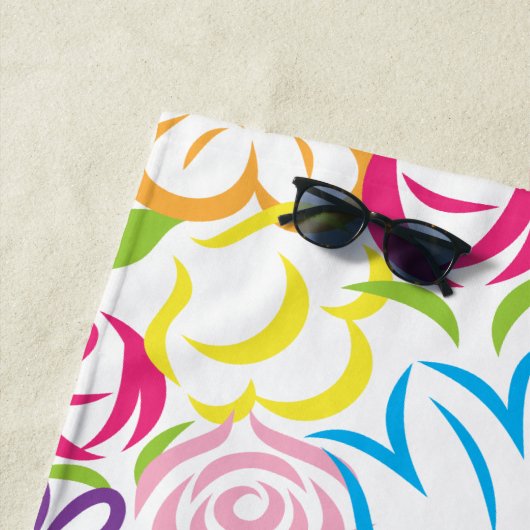 Kleurrijke handdoek met vingerafdruk op maat (In situ)