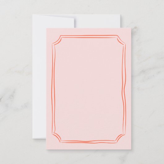 Kleurrijke handgetekende trouwfeest QR RSVP-kaarte RSVP Kaartje (Achterkant)