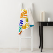 Kleurrijke HandPrint Sherpa Deken (In situ)