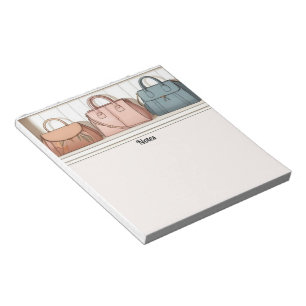 Kleurrijke handtassen mode stijl notitieblok