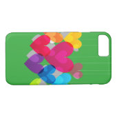 Kleurrijke hangende harten Case-Mate iPhone case (Achterkant (Horizontaal))