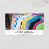 Kleurrijke hangende kleding | QR-code Visitekaartje (Achterkant)