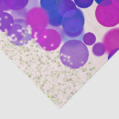 Kleurrijke Happy Birthday Abstracte Bokeh Bubbles Tissuepapier (Detail)