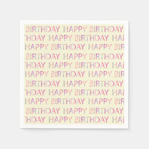 Kleurrijke Happy Birthday Party servetten