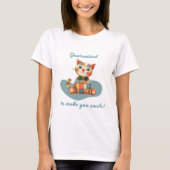 Kleurrijke Happy Cat Conversation Starter T-shirt (Voorkant)