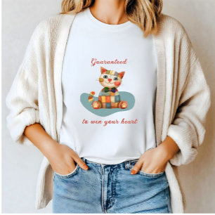 Kleurrijke Happy Cat Conversation Starter T-shirt