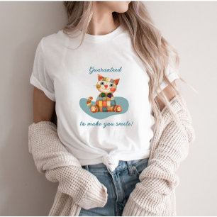 Kleurrijke Happy Cat Conversation Starter T-shirt