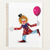Kleurrijke Happy Clown met Ballon Fun Circus Planner (Voorkant)