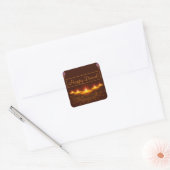 Kleurrijke Happy Diwali Light Vierkante Sticker (Envelop)