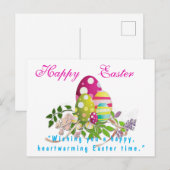 Kleurrijke Happy Easter Greeting Briefkaart (Voorkant / Achterkant)