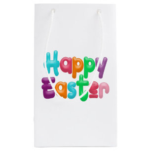 Kleurrijke Happy Easter typografie Cadeautasje
