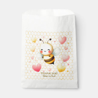 Kleurrijke Happy Little Honey Bee Baby shower Scha Bedankzakje