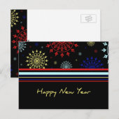 Kleurrijke Happy New Year Briefkaarten (Voorkant / Achterkant)