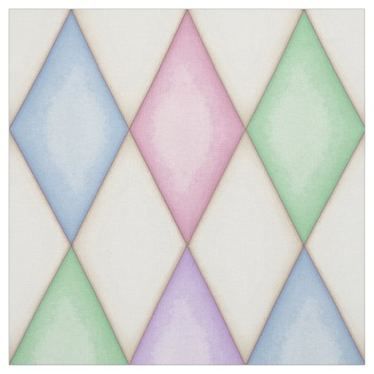 Kleurrijke Harlekijn Diamantruit Stof (Swatch)