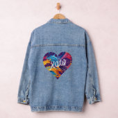 Kleurrijke hart XOXO- Denim Jacket (Hangar)