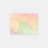 Kleurrijke harten en cirkels patroon post-it® notes (Voorkant)