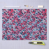 Kleurrijke harten - Graffiti-stijl Tissuepapier (Craft)