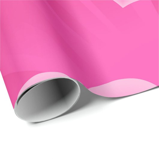 Kleurrijke harten in hartroze cadeaupapier (Rol Hoek)