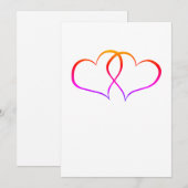 Kleurrijke harten kaart (Voorkant / Achterkant)