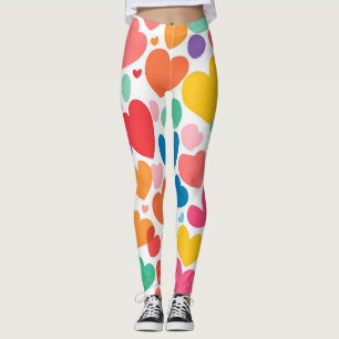 Kleurrijke harten leggings