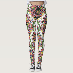 Kleurrijke harten, naadloos romantisch patroon. leggings