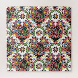 Kleurrijke harten, naadloos romantisch patroon. legpuzzel