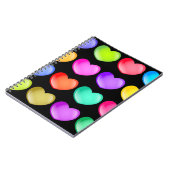 kleurrijke harten notitieboek (Linkerzijde)