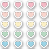 Kleurrijke harten pack mini set blad Die Cut Sticker (Voorkant)