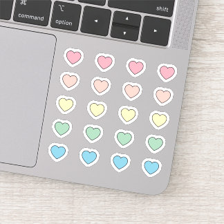 Kleurrijke harten pack mini set blad Die Cut Sticker