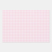 Kleurrijke harten | Pastel Pink and Blue Gingham Inpakpapier Vel (Voorkant)