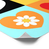 Kleurrijke harten, poster (Hoek)