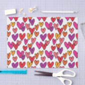 kleurrijke harten tissuepapier (Craft)