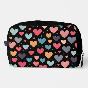 Kleurrijke harten Valentijnsdag Toilettasje