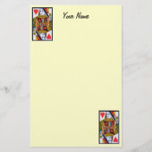 kleurrijke hartenkoningin briefpapier (Voorkant)