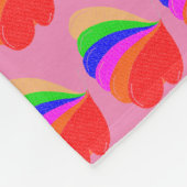 Kleurrijke hartvormige ballonnen fleece deken (Hoek)