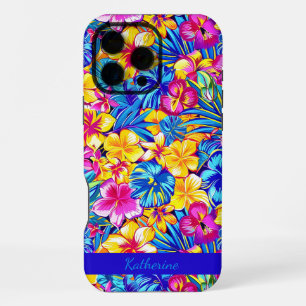 Kleurrijke Hawaïaanse Tropische Bloem Palm Naam iPhone 16 Pro Max Hoesje