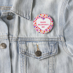 Kleurrijke Hearts Classroom Valentijnsdag Ronde Button 5,7 Cm